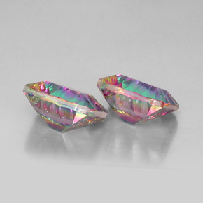 Achetez naturel ct Partie Supérieure Arc-en-Ciel Quartz mystique gems, Taille émeraude, En provenance Brésil chez GemSelect. En stock, livraison internationale!