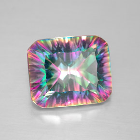 Quartz mystique Partie Supérieure Arc-en-Ciel naturelle Taille émeraude, 5.60 ct, VVS