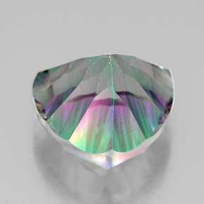 Quartz mystique multicolore naturelle trillion, 7,53 ct, VVS-VS