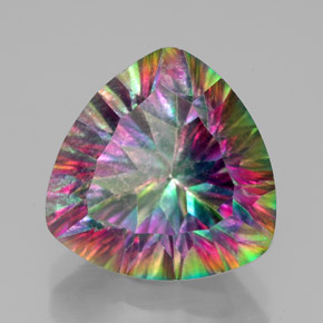 Quartz mystique Partie Supérieure Arc-en-Ciel naturelle Trillion, 7.84 ct, VS