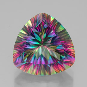 Quartz mystique Partie Supérieure Arc-en-Ciel naturelle Trillion, 7.47 ct, VVS-VS