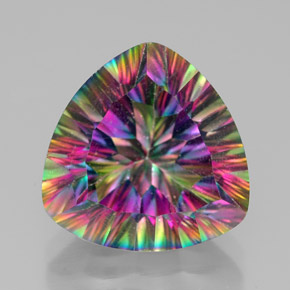 Quartz mystique multicolore naturelle trillion, 7,33 ct, VVS-VS