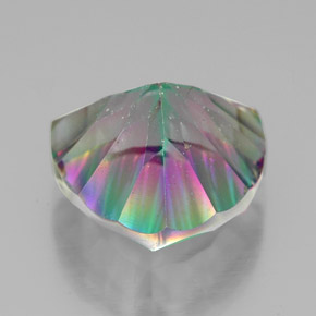 Quartz mystique multicolore naturelle trillion, 7,33 ct, VVS-VS