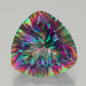 Quartz mystique multicolore naturelle trillion, 7,63 ct, VVS