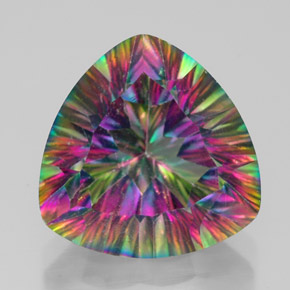 Quartz mystique Partie Supérieure Arc-en-Ciel naturelle Trillion, 7.58 ct, VVS