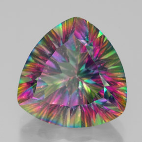 Quartz mystique Partie Supérieure Arc-en-Ciel naturelle Trillion, 7.58 ct, VVS