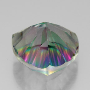 Quartz mystique Partie Supérieure Arc-en-Ciel naturelle Trillion, 7.58 ct, VVS