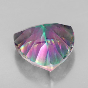 Quartz mystique Multicolore naturelle Trillion, 7.28 ct, VVS-VS