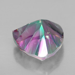 Quartz mystique Multicolore naturelle Trillion, 7.66 ct, VVS-VS
