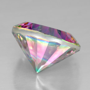 Quartz mystique multicolore naturelle coupe roude, 7,36 ct, VVS-VS