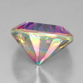 Quartz mystique multicolore naturelle coupe roude, 7,24 ct, VVS-VS