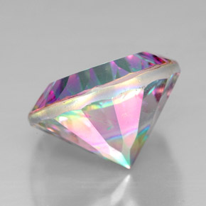Quartz mystique multicolore naturelle coupe roude, 7,39 ct, VVS-VS