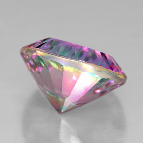 Quartz mystique multicolore naturelle coupe roude, 7,17 ct, VVS-VS