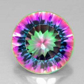 Quartz mystique multicolore naturelle coupe roude, 6,98 ct, VVS-VS