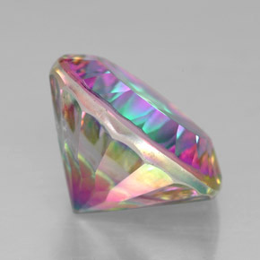 Quartz mystique multicolore naturelle coupe roude, 7,65 ct, VVS-VS