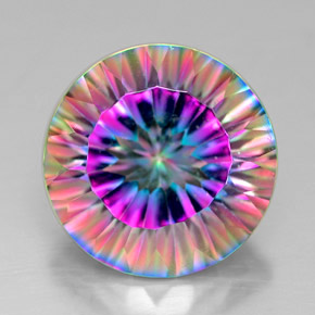 Quartz mystique multicolore naturelle coupe roude, 7,33 ct, VVS-VS