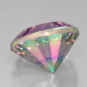 Quartz mystique multicolore naturelle coupe roude, 7,33 ct, VVS-VS