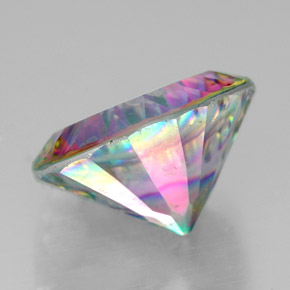 Quartz mystique multicolore naturelle coupe roude, 6,40 ct, VS