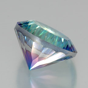 Quartz mystique multicolore naturelle coupe roude, 20,30 ct, VVS
