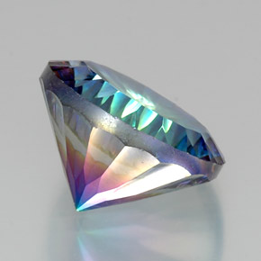 Quartz mystique multicolore naturelle coupe roude, 19,10 ct, VVS