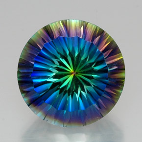 Quartz mystique multicolore naturelle coupe roude, 18,89 ct, VVS-VS