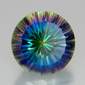 Quartz mystique multicolore naturelle coupe roude, 18,89 ct, VVS-VS