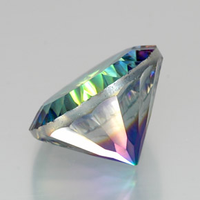 Quartz mystique multicolore naturelle coupe roude, 18,89 ct, VVS-VS