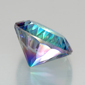 Quartz mystique multicolore naturelle coupe roude, 18,47 ct, VVS