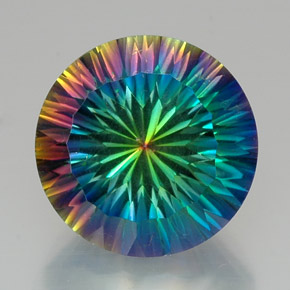 Quartz mystique Partie Supérieure Arc-en-Ciel naturelle Coupe roude, 20.63 ct, VVS