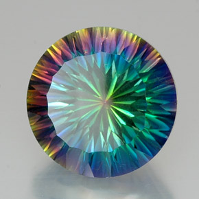 Quartz mystique Partie Supérieure Arc-en-Ciel naturelle Coupe roude, 20.63 ct, VVS