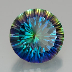 Quartz mystique multicolore naturelle coupe roude, 18,13 ct, VVS