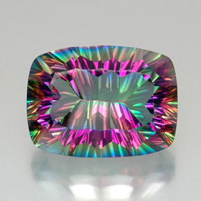 Quartz mystique Partie Supérieure Arc-en-Ciel naturelle Coupe coussin, 20.61 ct, VVS