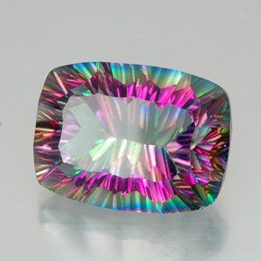 Quartz mystique Partie Supérieure Arc-en-Ciel naturelle Coupe coussin, 20.61 ct, VVS
