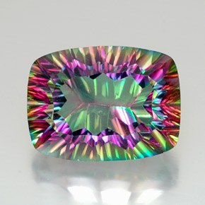Quartz mystique Partie Supérieure Arc-en-Ciel naturelle Coupe coussin, 21.13 ct, VVS