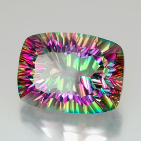 Quartz mystique Partie Supérieure Arc-en-Ciel naturelle Coupe coussin, 21.13 ct, VVS