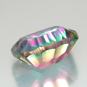 Quartz mystique Partie Supérieure Arc-en-Ciel naturelle Coupe coussin, 21.13 ct, VVS