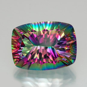 Quartz mystique Partie Supérieure Arc-en-Ciel naturelle Coupe coussin, 20.66 ct, VVS