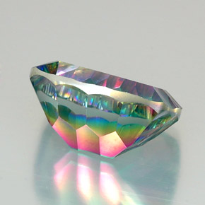 Quartz mystique Partie Supérieure Arc-en-Ciel naturelle Coupe coussin, 20.66 ct, VVS