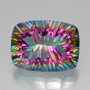 Quartz mystique Partie Supérieure Arc-en-Ciel naturelle Coupe coussin, 20.44 ct, VVS