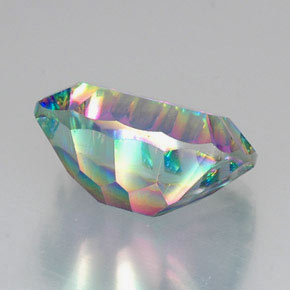 Quartz mystique Partie Supérieure Arc-en-Ciel naturelle Coupe coussin, 20.44 ct, VVS