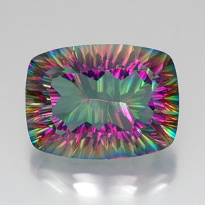 Quartz mystique Partie Supérieure Arc-en-Ciel naturelle Coupe coussin, 19.59 ct, VVS