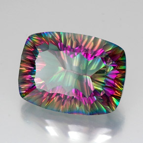 Quartz mystique Partie Supérieure Arc-en-Ciel naturelle Coupe coussin, 19.59 ct, VVS