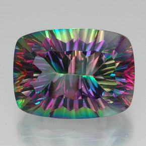 Quartz mystique Partie Supérieure Arc-en-Ciel naturelle Coupe coussin, 22.12 ct, VVS