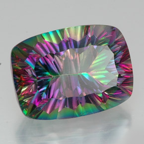 Quartz mystique Partie Supérieure Arc-en-Ciel naturelle Coupe coussin, 22.12 ct, VVS