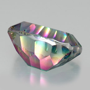 Quartz mystique Partie Supérieure Arc-en-Ciel naturelle Coupe coussin, 22.12 ct, VVS