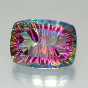 Quartz mystique Partie Supérieure Arc-en-Ciel naturelle Coupe coussin, 20.50 ct, VVS-VS