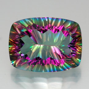 Quartz mystique Partie Supérieure Arc-en-Ciel naturelle Coupe coussin, 19.76 ct, VS