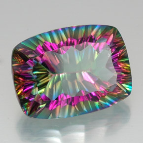 Quartz mystique Partie Supérieure Arc-en-Ciel naturelle Coupe coussin, 19.76 ct, VS