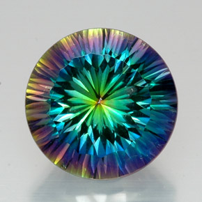 Quartz mystique multicolore naturelle coupe roude, 19,88 ct, VS