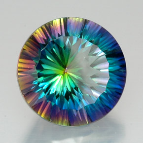 Quartz mystique multicolore naturelle coupe roude, 19,88 ct, VS